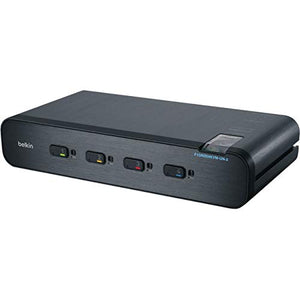 Belkin Universal Secure KVM Switch, 4 Port, Dual Head - F1DN204KVM-UN-3