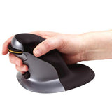 Fellowes 9894501 Penguin Ambidextrous Mouse Wireless - Large, Black/Silver