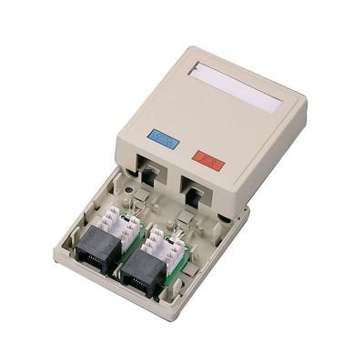 C2G Premise Plus - Surface mount box - RJ-45 X 2 - white