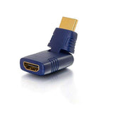 C2G 40420 Velocity 90° Rotating HDMI Female to HDMI Male Port Saver Adapter, Blue