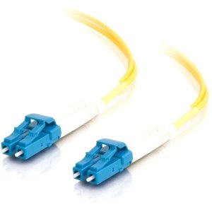 C2G 37461 OS2 Fiber Optic Cable - LC-LC 9/125 Duplex Single-Mode PVC Fiber Cable, Yellow (19.7 Feet, 6 Meters)