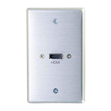 C2G 39870 HDMI Pass Through Single Gang Wall Plate, Brushed Aluminum