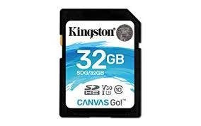 Kingston 32GB SDHC Canvas Go 90R/45W CL10 U3 V30