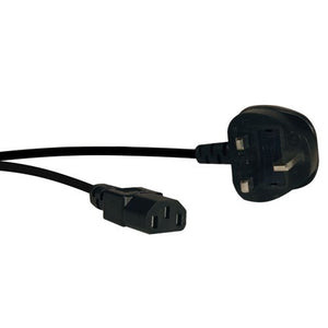 Standard UK Computer Power Cord 10a (Iec-320-C13 to Bs-1363 UK Plug) 6-Ft