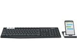 Logitech K375s Keyboard - Wireless Connectivity - Bluetooth/RF - Graphite, Off White