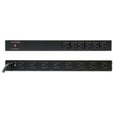 CyberPower PDU15B6F8R Basic PDU, 100-125V/15A, 14 Outlets, 1U Rackmount