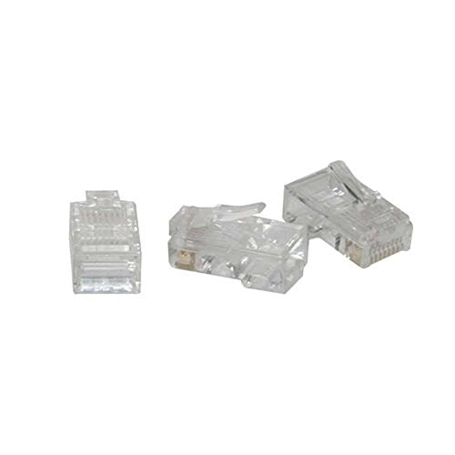 C2G 01931 RJ45 Cat5 8x8 Modular Plug for Flat Stranded Cable Muiltipack (10 Pack)