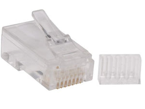 100pk Cat6 Rj45 Modular Connector Plug Solid / Stranded Rnd