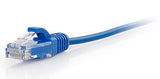 C2G 01027 Cat5e Cable - Snagless Unshielded Slim Ethernet Network Patch Cable, Blue (8 Feet, 2.43 Meters)