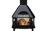 Uniflame Firehouse with Chimney, Black