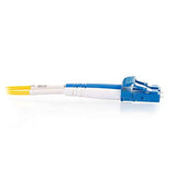 C2G 37463 OS2 Fiber Optic Cable - LC-LC 9/125 Duplex Single-Mode PVC Fiber Cable, Yellow (29.5 Feet, 9 Meters)