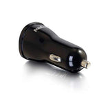 C2G USB Smart Car Charger with 2 Ports Electronics Cable Connector Black (21070)