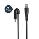 StarTech.com 3.3ft. / 1 m Heavy-Duty USB to Lightning Cable for iPhone & iPad - Black - MFi Certified (RUSBLTMM1MB)