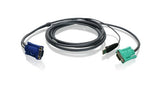 IOGEAR USB KVM Bonded Cable with USB and VGA Connections (G2L5203UTAA)