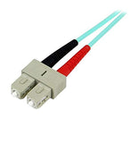 StarTech.com 5m Fiber Optic Cable - 10 Gb Aqua - Multimode Duplex 50/125 - LSZH - LC/SC - OM3 - LC to SC Fiber Patch Cable