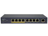 Amer - Switch - 9 Ports - Unmanaged - Desktop, Wall-Mountable - Gray (SD4P4U)