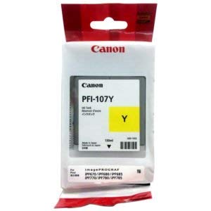 Canon Pfi-107y Ink Cartridge - Yellow - Inkjet