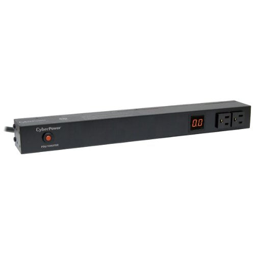 CyberPower PDU15M2F8R Metered PDU, 100-125V/15A, 10 Outlets, 1U Rackmount