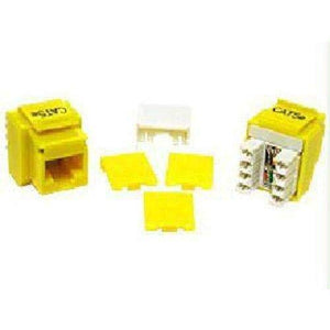 C2G 03798 Cat5e RJ45 Unshielded Keystone Jack, Yellow