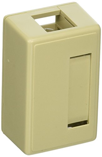 C2G 03830 1-Port Keystone Jack Surface Mount Box, Ivory