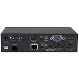 StarTech.com Multi-Input HDBaseT Extender with Built-in Switch - DisplayPort VGA and HDMI Over CAT5 or CAT6 - Up to 4K - up to 230 ft (STDHVHDBT)