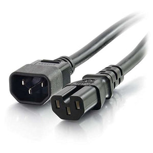 C2G 10340 14 AWG 250 Volt Power Cord - IEC C14 to IEC C15, TAA Compliant, Black (3 Feet, 0.91 Meters)