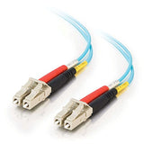 Qs 3m Fiber Lc/Lc 50/125 Duplex Multimode Aqua 10gb PVC Patch Cable