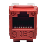 Tripp Lite Cat6/Cat5e 110 Style Punch Down Keystone Jack, Red TAA GSA (N238-001-RD)