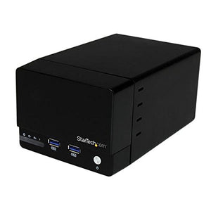 StarTech.com USB 3.0 Dual 3.5in SATA III Hard Drive RAID Enclosure with Fast Charge USB Hub & UASP - 3.5in SATA HDD Enclosure w/ USB Hub (S352BU33HR)