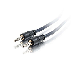 C2G 40515 3.5mm Stereo Audio Cable Low Profile Connectors M/M, Plenum CMP-Rated (15 Feet, 4.57 Meters)