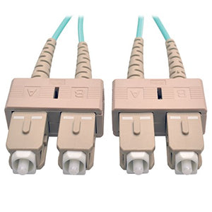 Tripp Lite N806-15M 50 Feet 10Gb Multimode Duplex 50/125 LSZH Aqua Fiber Patch Cable SC/SC - 15M