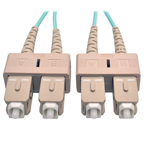 Tripp Lite 10Gb Duplex Multimode 50/125 OM3 LSZH Fiber Patch Cable (SC/SC) - Aqua, 3M (10-ft.)(N806-03M)