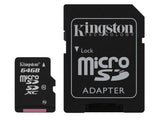 Kingston Class 10 MicroSD Flash Card with SD Adapter