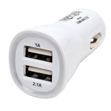 Tripp Lite Dual Port USB Tablet Phone Car Charger (White)