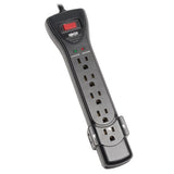 Tripp Lite Protect It! 7-Outlet Surge Protector, 7 ft. Cord with Right-Angle Plug, 2160 Joules, Diagnostic LEDs, Black Housing