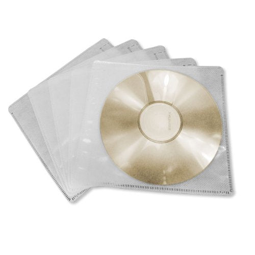 CD/DVD Sleeves - 50 Capacity, White