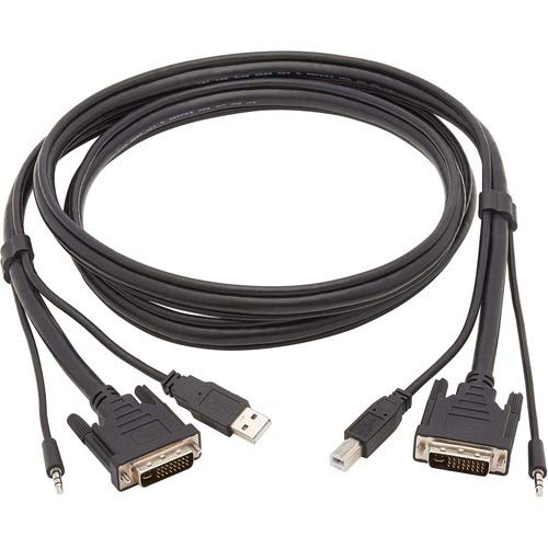 Tripp Lite DVI KVM Cable Kit 3 in 1 DVI, USB 3.5mm Audio 3xM/3xM Black 6ft (P784-006)