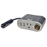 TRIPP LITE TRPPV100USB, 100-Watt Powerverter with 1 AC Outlet, 2 USB Charging Ports and 12-Volt Receptacle