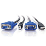 C2G 14175 USB 2.0 + SXGA KVM Cable, Black (6 Feet, 1.82 Meters)