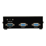 Tripp Lite 2-Port VGA Splitter with Signal Booster High Resolution Video, 350 MHz, 2048x1536 (HD15 M/2xF)(B114-2-R)