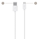 Belkin F2CU012BT04-WHT 4-Feet MIXIT Micro USB Cable (White)