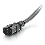 C2G 10340 14 AWG 250 Volt Power Cord - IEC C14 to IEC C15, TAA Compliant, Black (3 Feet, 0.91 Meters)