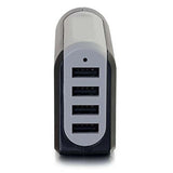 C2G 20277 4-Port USB Wall Charger - AC to USB Adapter, 5V 4.8A Output