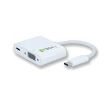 Techly IADAP USB31-VU31 USB-C to USB/Vga Adapter - M/F, White