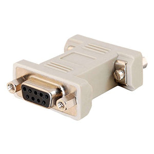 C2G 02769 DB9 F/F Serial RS232 Gender Changer/Coupler, Beige