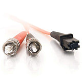 C2G 33136 OM1 Fiber Optic Cable - MTRJ-ST 62.5/125 Duplex Multimode PVC Fiber Cable, Orange (3.3 Feet, 1 Meter)