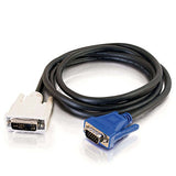 C2G 26955 DVI Male to HD15 VGA Male Video Cable, Black (9.8 Feet, 3 Meters)