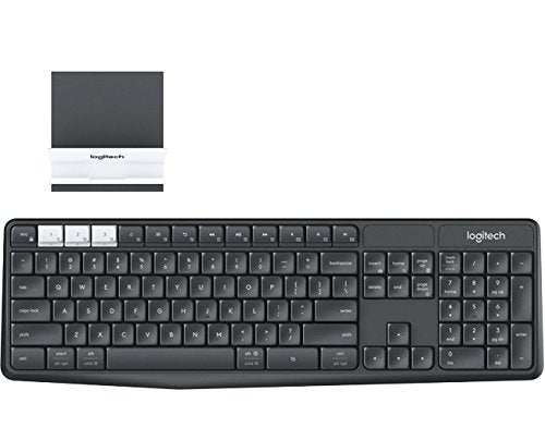 Logitech K375s Keyboard - Wireless Connectivity - Bluetooth/RF - Graphite, Off White