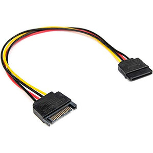 Rocstor Premium 12in 15 Pin SATA Power Extension Cable - 12in - SATA Cable 15 Pin SATA Power - SATA