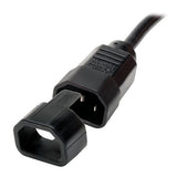 PDU Plug Lock Connector C14 Power Cord to C13 Outlet Black 100pk